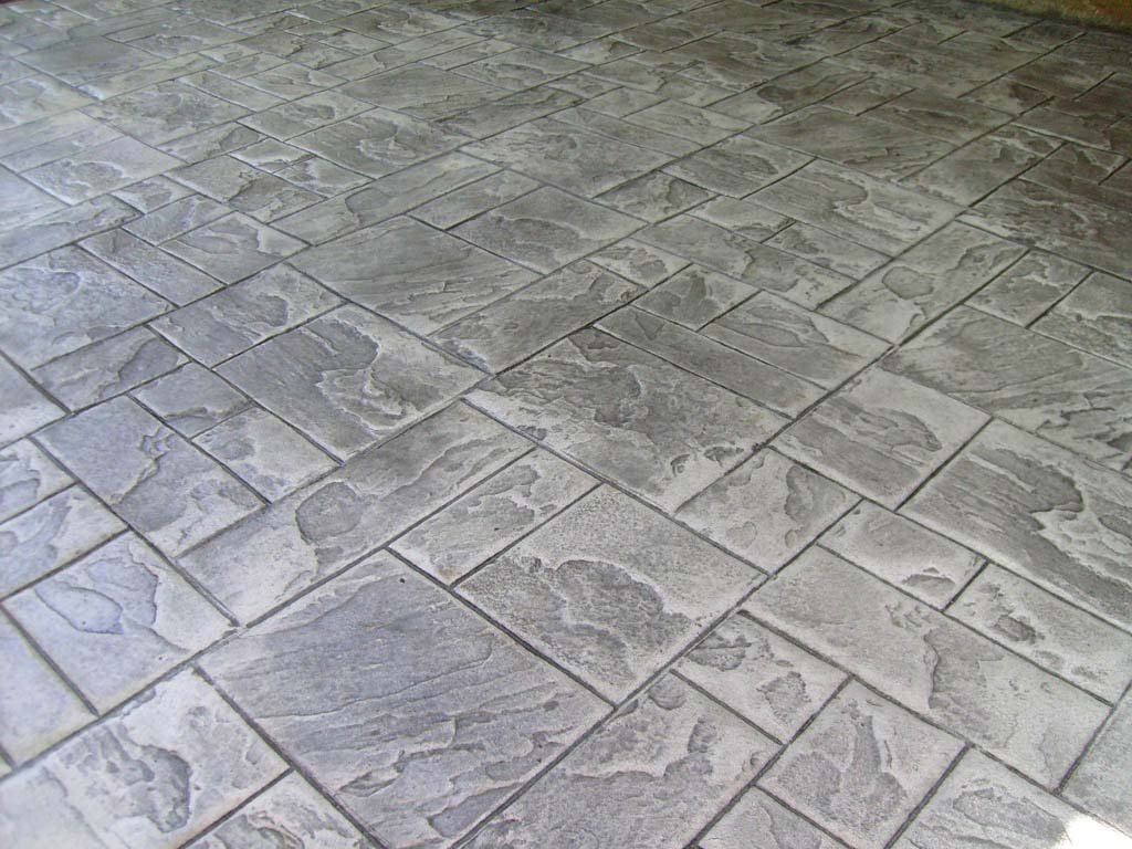 Ashlar slate stamped concrete pattern